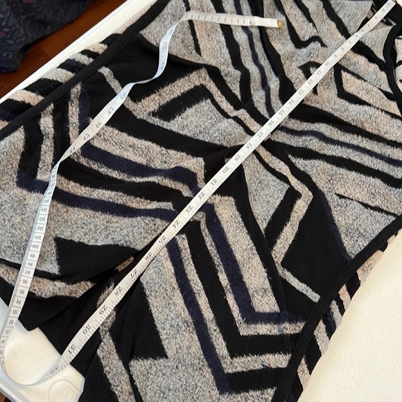 Lucky Brand Black & Gray Geometric Intarsia Knit Open Front Cardigan Sz S - Picture 7 of 8
